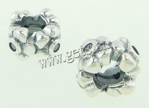 Perles European de stras d'alliage de Zinc , rondelle, Placage, sans filetage & avec strass, plus de couleurs à choisir, 10x6mm, Trou:Environ 4.5mm, Vendu par PC