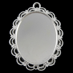 Zinc Alloy Cabochon, Flat Oval, plated nickel, lead & cadmium free Approx 2mm 