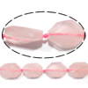 Бусы из природного розового кварца , розовый кварц, натуральный, граненый, 16-21x28-33x8-14mm, отверстие:Приблизительно 3mm, длина:Приблизительно 16 дюймовый, продается Strand