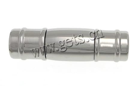 Runder Edelstahl Magnetverschluss, Rohr, plattiert, Kundenindividuell, keine, 26x5mm, Bohrung:ca. 2mm, verkauft von PC