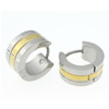 Stainless Steel Huggie Hoop Earring, 316 Stainless Steel, stainless steel hoop earring, Donut, for man & two tone 1mm 