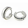 Men Earring, 316 Stainless Steel, Donut, for man & enamel 1mm 