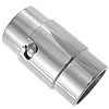Runder Edelstahl Magnetverschluss, 316 Edelstahl, Rohr, plattiert, Kundenindividuell, keine, 7.5x17.5mm, Bohrung:ca. 5mm, verkauft von PC