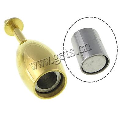 Runder Edelstahl Magnetverschluss, 316 Edelstahl, Tasse, plattiert, Kundenindividuell, keine, 9x28.5mm, Bohrung:ca. 3mm, verkauft von PC