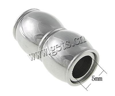 Round Stainless Steel Magnetic Clasp, 316 Stainless Steel, Calabash, plated, Customized, more colors for choice, 10x18mm, Hole:Approx 5mm, Sold By PC