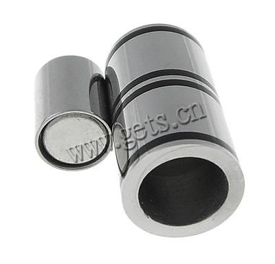 Runder Edelstahl Magnetverschluss, 316 Edelstahl, Rohr, plattiert, Kundenindividuell, keine, 8x16mm, Bohrung:ca. 4mm, verkauft von PC