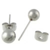Stainless Steel Stud Earring, 304 Stainless Steel, Round, original color 