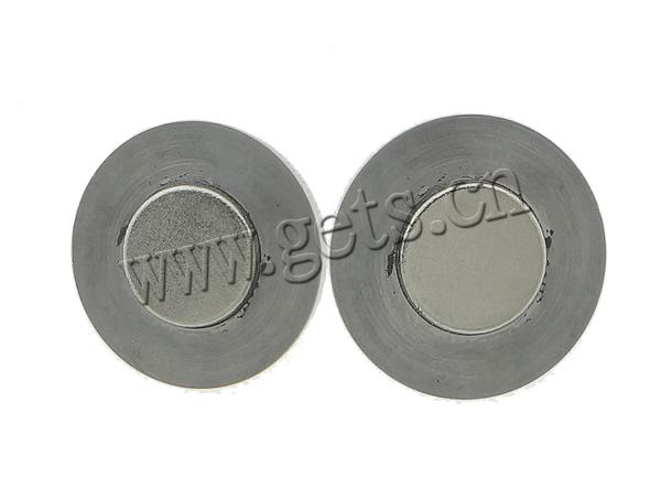 Runder Edelstahl Magnetverschluss, 316 Edelstahl, oval, plattiert, keine, 12.5x13mm, Bohrung:ca. 4mm, verkauft von setzen