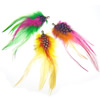 Pendentifs en plumes, plume de poulet, avec fer, Placage de couleur platine, plus de couleurs à choisir Environ 3mm, Vendu par PC