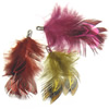 Pendentifs en plumes, plume de poulet, avec fer, Placage de couleur platine, plus de couleurs à choisir Environ 2mm, Vendu par PC