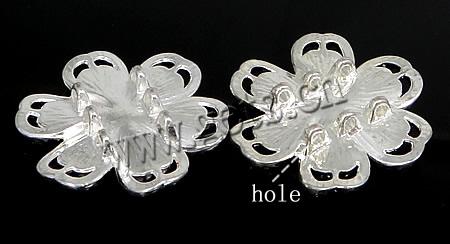 Flower Zinc Alloy Connector, plated, Customized & 3-strand & with rhinestone, more colors for choice, 31.3x31.3x5.8mm, Hole:Approx 1.5mm, Sold By PC