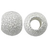 Sterling Silber Sternenstaub Perlen, 925 Sterling Silber, Rondell, plattiert, Falten, keine, 6.5x8mm, Bohrung:ca. 3.5mm, verkauft von PC