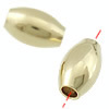 perles remplies d'or 14kt, Doublé or, ovale, doré Environ 2mm, Vendu par PC