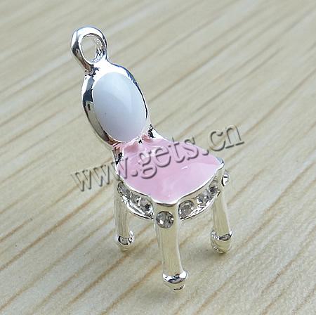 Zinc Alloy Tool Pendants, Chair, plated, enamel, more colors for choice, 20x9x11mm, Hole:Approx 2mm, Sold By PC