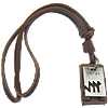 Cowhide Jewelry Necklace, with Zinc Alloy, Rectangle, nickel, lead & cadmium free Approx 14-28 Inch 