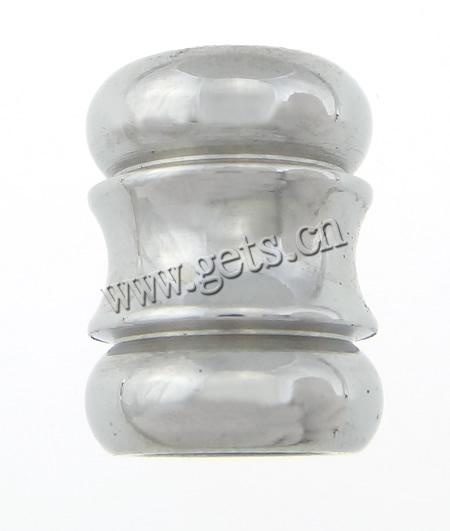 Perles Tube en acier inoxydable, Acier inoxydable 304, Placage, Personnalisé, plus de couleurs à choisir, 10.2x13.5mm, Trou:Environ 6.5mm, Vendu par PC