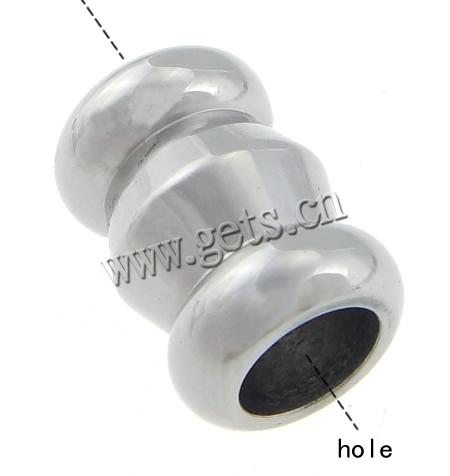 Edelstahl Rohr Perlen, 304 Edelstahl, plattiert, Kundenindividuell, keine, 10.5x15mm, Bohrung:ca. 6.5mm, verkauft von PC