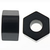 Stainless Steel Large Hole Beads, 304 Stainless Steel, Hexagon, plated Approx 3.4mm 