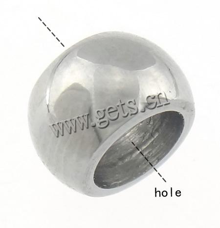 ステンレス鋼のパンドラビーズ, 304ステンレススチール, 円形, メッキ, カスタマイズ, 無色, 5x7.8mm, 穴:約 5mm, 売り手 パソコン