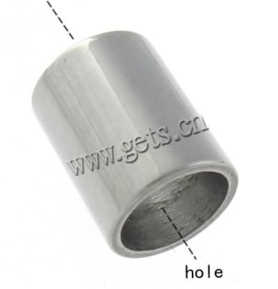 Abalorio separador tubo de acero inoxidable, acero inoxidable 304, chapado, Modificado para requisitos particulares, más colores para la opción, 8x6.2mm, agujero:aproximado 5mm, Vendido por UD