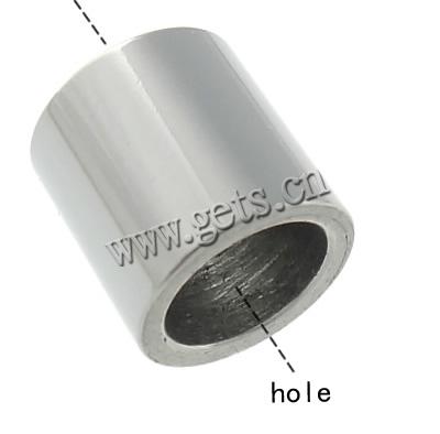 Abalorio separador tubo de acero inoxidable, acero inoxidable 304, chapado, Modificado para requisitos particulares, más colores para la opción, 6.8x7mm, agujero:aproximado 5mm, Vendido por UD