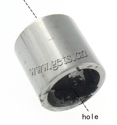 Edelstahl Kugel mit großem Loch, 304 Edelstahl, Rohr, plattiert, Kundenindividuell, keine, 5x5mm, Bohrung:ca. 3.8mm, verkauft von PC