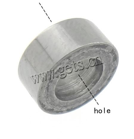 Stainless Steel Large Hole Beads, 304 Stainless Steel, Tube, plated, Customized, more colors for choice, 3x7mm, Hole:Approx 4mm, Sold By PC