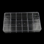 Plastic Bead Container, Rectangle, 18 cells 