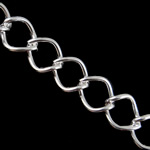 Iron Rhombus Chain, plated lead & cadmium free 
