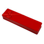 Cajas de Pana para Collares, Rectángular, Rojo, 60x203x35mm, Vendido por UD