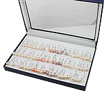 Пресноводные жемчуги Сережка, латунь крюк, Каплевидная форма, разноцветный, 36Пары/Box, продается Box