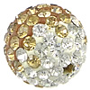 Perles d'argile Pave strass, Strass perle de Pave d'argile, Rond, avec les strass de catégorie A Environ 2mm, Vendu par PC