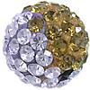 Rhinestone Clay Pave Beads, Round & with A grade rhinestone, 12mm Approx 2mm 