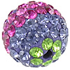 Rhinestone Clay Pave Beads, Round, with A grade rhinestone Approx 2mm 