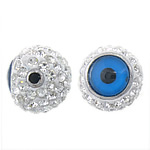 Rhinestone Evil Eye Beads, Clay Pave, with Dichroic Glass & with A grade rhinestone Approx 2mm 