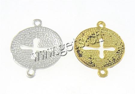Rhinestone Zinc Alloy Connector, Oval, plated, Customized & with rhinestone & 1/1 loop, more colors for choice, 21.3x26x3.5mm, Hole:Approx 1.8mm, Sold By PC