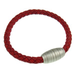 PU Cord Bracelets, with brass magnetic clasp 6mm, Sold per 7.  Strand