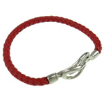 PU Cord Bracelets, with brass magnetic clasp, 6.5mm, Sold per  Strand