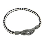 PU Cord Bracelets, with brass magnetic clasp, 6mm, Sold per  Strand