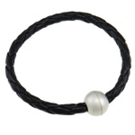 PU Cord Bracelets, with brass magnetic clasp, 5mm, Sold per 7.  Strand