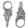 Sterling Silver Lobster Claw Clasp, Thailand Sterling Silver, plated, with flower pattern 