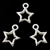 Sterling Silver Star Pendants, 925 Sterling Silver, plated Approx 1.5mm 