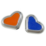 Émail acrylique perles, coeur, émail, plus de couleurs à choisir Environ 2mm Vendu par sac