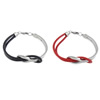 Cowhide Bracelets, with 316L Stainless Steel cadmium free, 3mm, 14mm, 6.5mm 