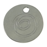 Zinc Alloy Flat Round Pendants, plated nickel, lead & cadmium free Approx 2mm 