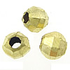 Cuentas facetadas de bronce, metal, chapado, facetas, más colores para la opción, 4mm, agujero:aproximado 1.5mm, 10000PCs/Bolsa, Vendido por Bolsa