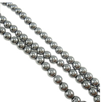 Perles hématite magnétique, Rond, styles différents pour le choix, grade A, 4mm pouce, Vendu par brin