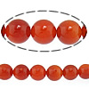 Natural Red Agate Beads, Round, Customized Grade A Approx 0.8-1.5mm Approx 15.5 Inch 