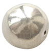 Hälfte bohrte Sterling Silber Perlen, 925 Sterling Silber, rund, plattiert, glatt, keine, 3mm, Bohrung:ca. 1.2mm, 1000PCs/Tasche, verkauft von Tasche