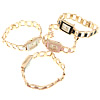 Fashion Watch Bracelet, Zinc Alloy, with Glass, Rectangle, plated, for woman & enamel 14mm Approx 8 Inch 
